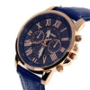 Women Watches Casual Roman Numerals PU Leather