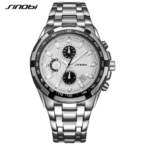 SINOBI Relojes Hombre 2017 Masculino Top Brand Luxury Business Quartz Watch Chronograph Mens Watches Man Waterproof Wristwatch
