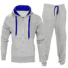Men Stretchy Trousers Hooded Coat Jacket Pants
