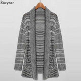 Women Knitted Sweaters Lapel Long Sleeve