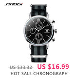 SINOBI Relojes Hombre 2017 Masculino Top Brand Luxury  Business Quartz Watch Chronograph Mens Watches  Man Waterproof Wristwatch