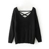 new woman Korean style back deep V tied rope long sleeves