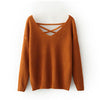 new woman Korean style back deep V tied rope long sleeves
