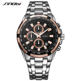 SINOBI Relojes Hombre 2017 Masculino Top Brand Luxury  Business Quartz Watch Chronograph Mens Watches  Man Waterproof Wristwatch