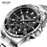 Megir Man's Quartz Wrist Watch with Stainless Steel