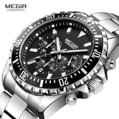 Megir Man's Quartz Wrist Watch with Stainless Steel