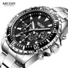 Megir Man's Quartz Wrist Watch with Stainless Steel
