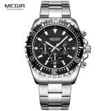 Megir Man's Quartz Wrist Watch with Stainless Steel