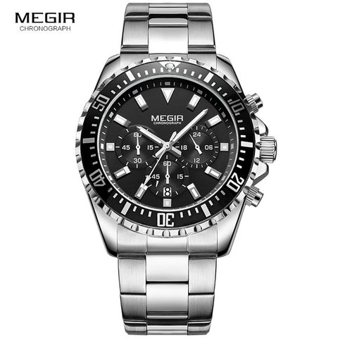 Megir Man's Quartz Wrist Watch with Stainless Steel