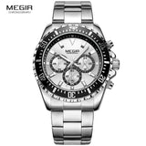 Megir Man's Quartz Wrist Watch with Stainless Steel