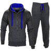 Men Stretchy Trousers Hooded Coat Jacket Pants