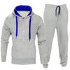 Men Stretchy Trousers Hooded Coat Jacket Pants
