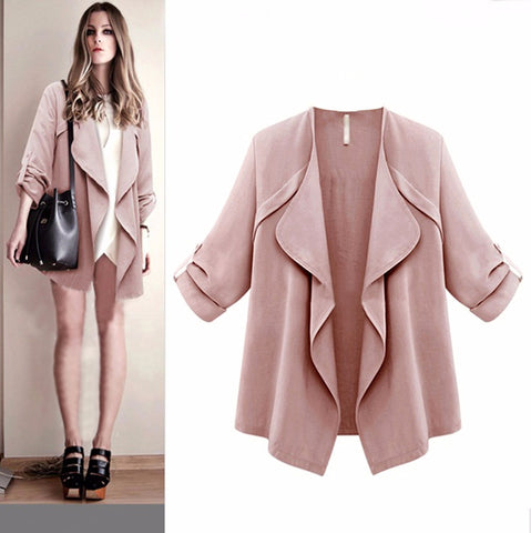 Long Sleeve Loose Plus Coat Cardigan