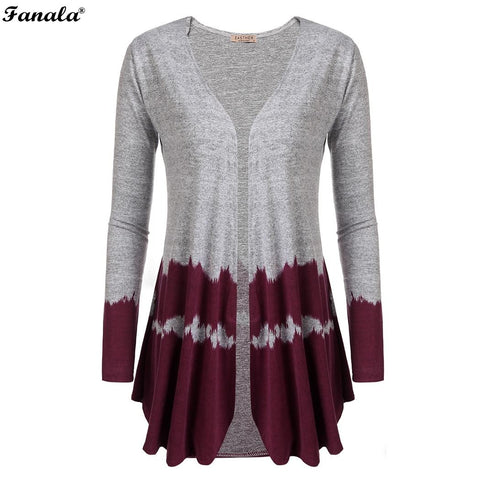 Women Casual V-Neck Long Sleeve Patchwork