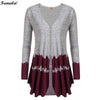 Women Casual V-Neck Long Sleeve Patchwork